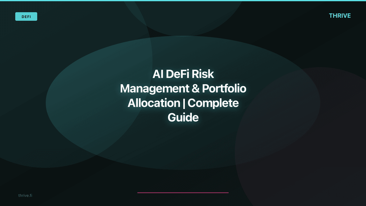How AI Is Transforming DeFi Risk Management and Portfolio Allocation
