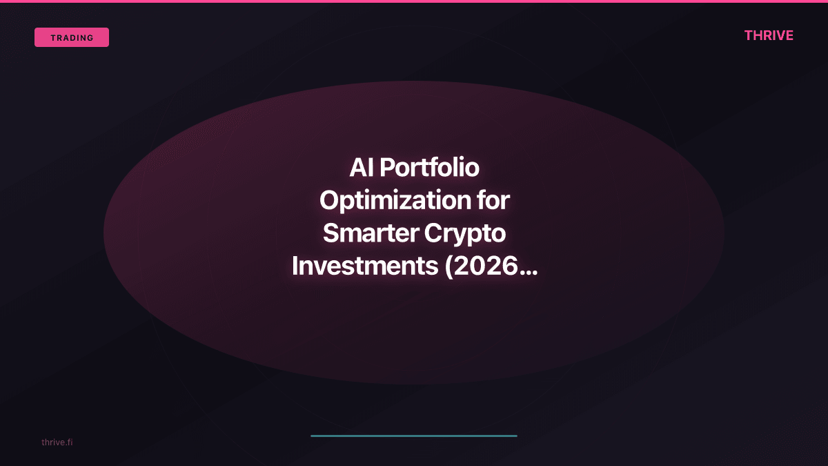 AI Portfolio Optimization for Smarter Crypto Investments
