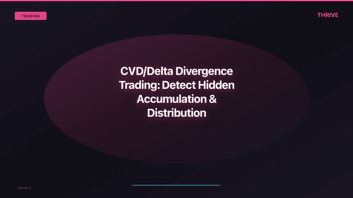 CVD/Delta Divergence Trading: Detect Hidden Accumulation & Distribution